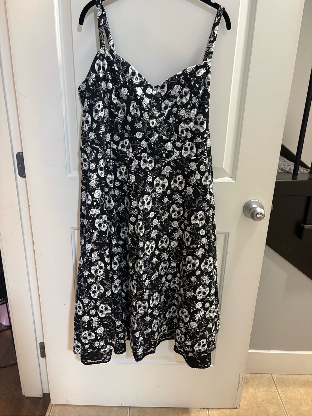 Vintage Torrid Sugar Skull Floral Dress Retro Rockabilly Pin Up Size 20